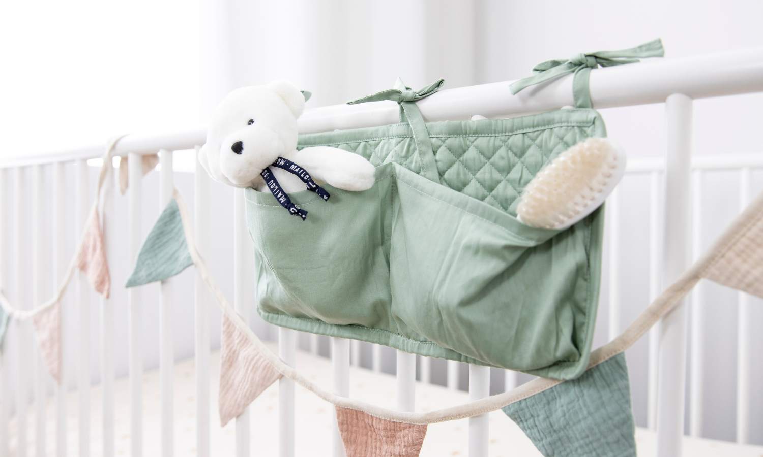 Organisateurs de lit bébé - Vide poche berceau - Mushie – Lulu au lit