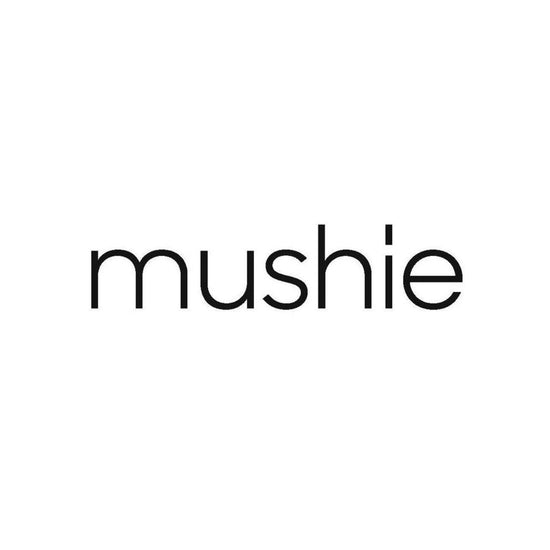 Logo marque Mushie articles puériculture langes draps housse doudous coton bio