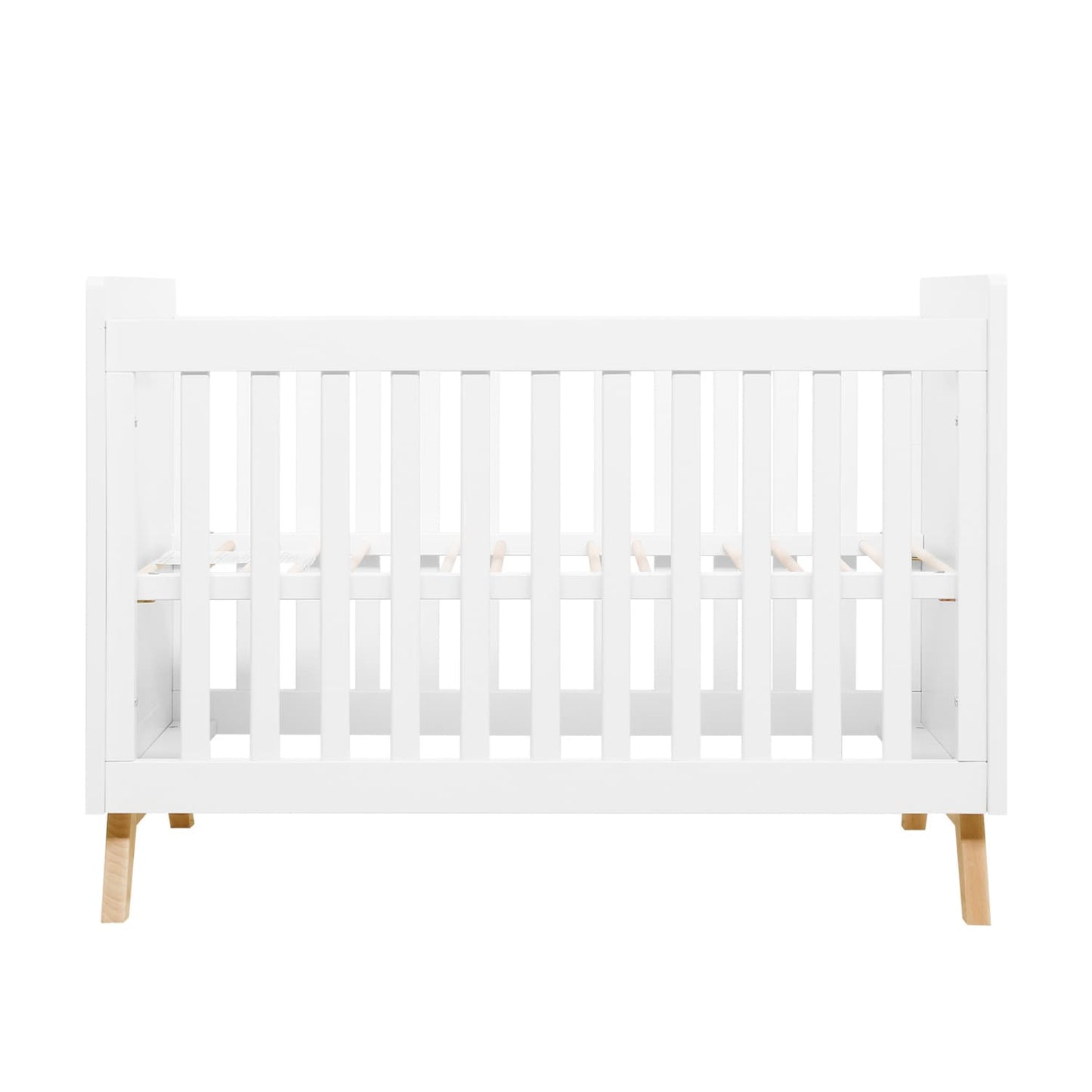 Chambre bébé FENNA 2 éléments - Lit et commode - Blanc et bois