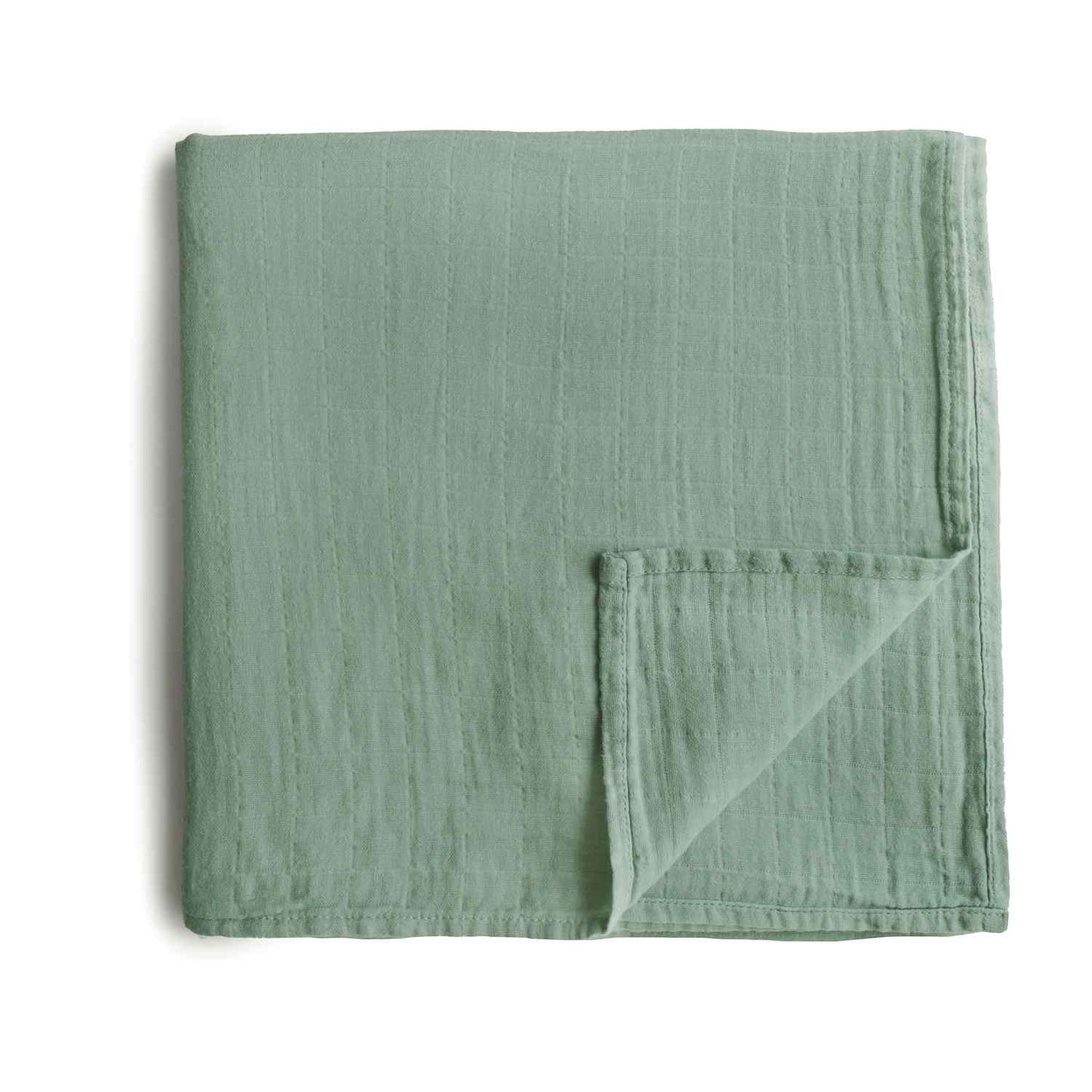 Maxi lange en coton bio 120x120 cm - Roman Green - Mushie – Lulu au lit